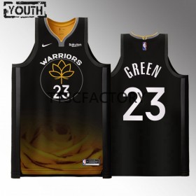 Camiseta Niños NBA Golden State Warriors Draymond Green 23 Nike 2022-23 City Edition Negro Swingman